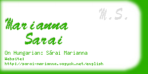 marianna sarai business card