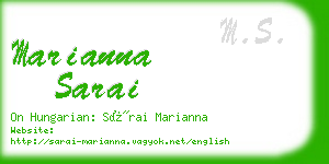 marianna sarai business card